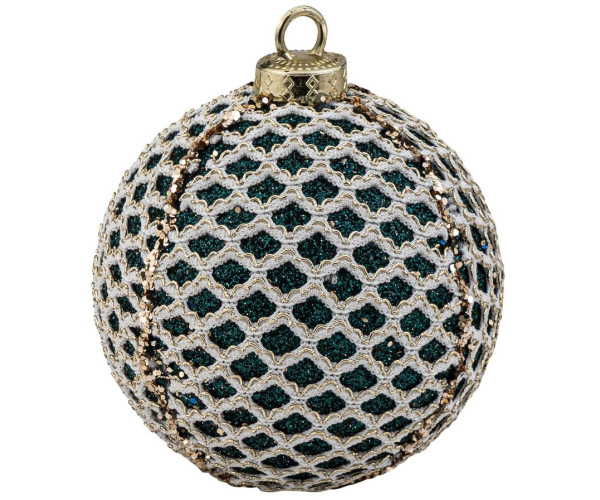 Μπλέ Πλαστική Χριστουγεννιάτικη Μπάλα 8cm (Σετ 6 τμχ)